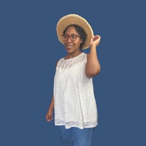 Torrid Blouse Popover Lace Tank Tunic